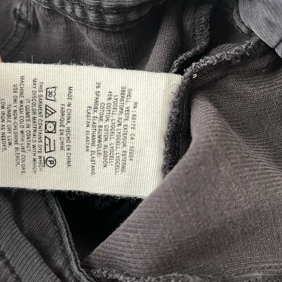 Anthropologie Dark Grey Mid Rise Button Detail Pants - Picture 6 of 9